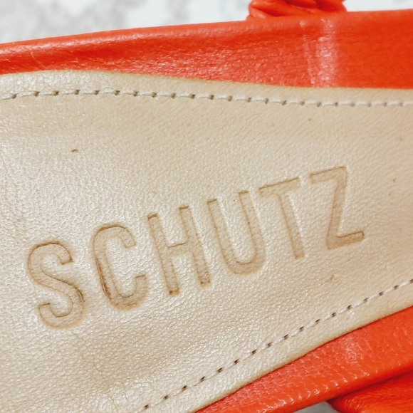 New SCHUTZ Olly Slip On Block Heel Leather Classic Sandal K959 - Picture 10 of 14